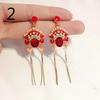 1 пара ретро серег в китайском стиле, женские серьги с кисточками, для личности, интернет-знаменитости, с темпераментом, винтажные ювелирные серьги