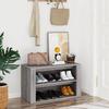 816902 vidaXL Shoe Rack Sonoma Grey 75x35x45 Cm Engineered Wood