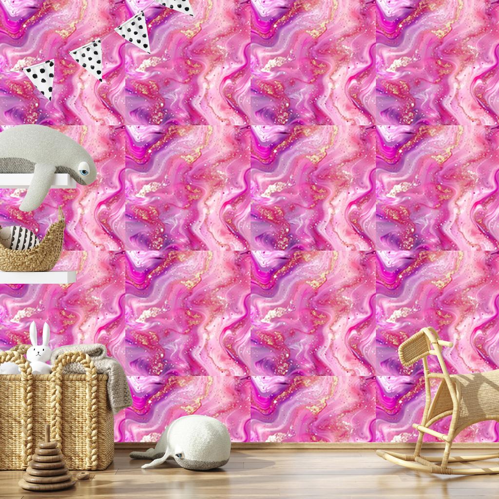 Wallpaper Ink powder pink, purple, violet and lavender 50x1000