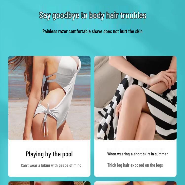 Japanese Unisex Mini Bikini Razor Set - Portable Hair Removal for Body and Private Parts (2-Pack)