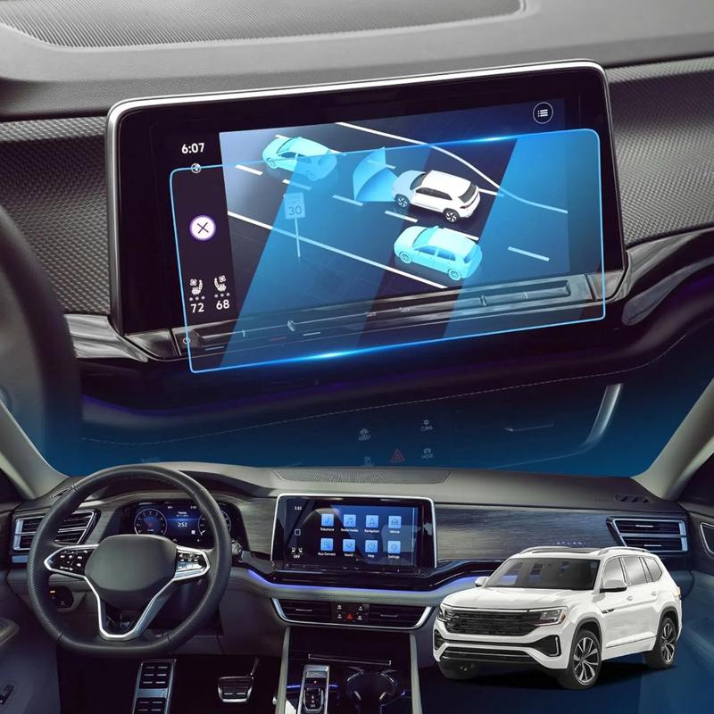 12 Inch Car Navigation Screen Protector For Volkswagen Atlas 2024 Tempered Glass 9H Hardness Scratch Resistant Protective Film