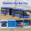 Игрушечный городской автобус 1:Машинки на пружинном механизме, литые под давлением, масштаб 64. Образовательный подарок. Игрушки машинки на трении для детей
