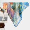 91 Oil painting large square scarf Hangzhou silk scarf Women's professional silk scarf Scarf Head scarf Travel shawl Simulation silk scarf