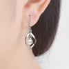 Luxurious Twirl Design Pearl Earrings with Zircon Stones Unique Ear Hooks Charm Ideal for Chic Urban Professionals