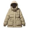 Women's Winter Plus Size Mid-Length Fox Fur Hooded Down Jacket with Large Collar