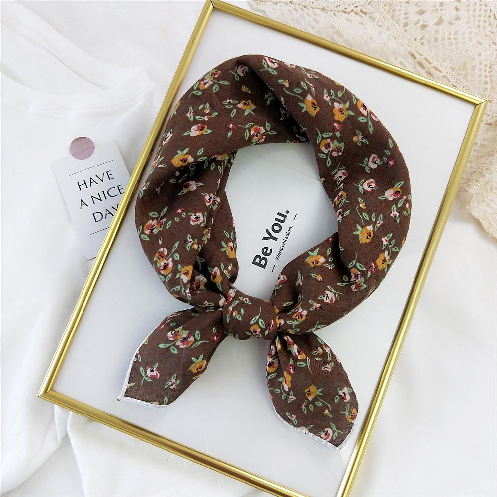 New Cotton & Linen Square Scarf: Women's Spring-Summer Korean Fashion Headscarf