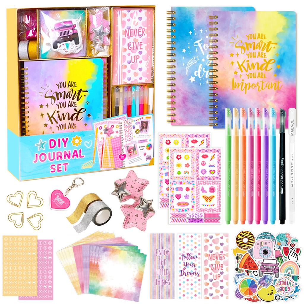 DIY JOURNAL SET Scrapbook Diary Kit for Girls Birthday Gift for Craft Lovers