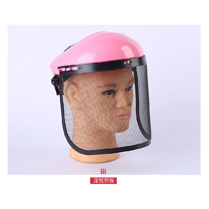 Защитный шлем для триммера для садовой травы с сетчатым козырьком на все лицо для лесозаготовок, кусторез, защита для лесного хозяйства, высокая защита