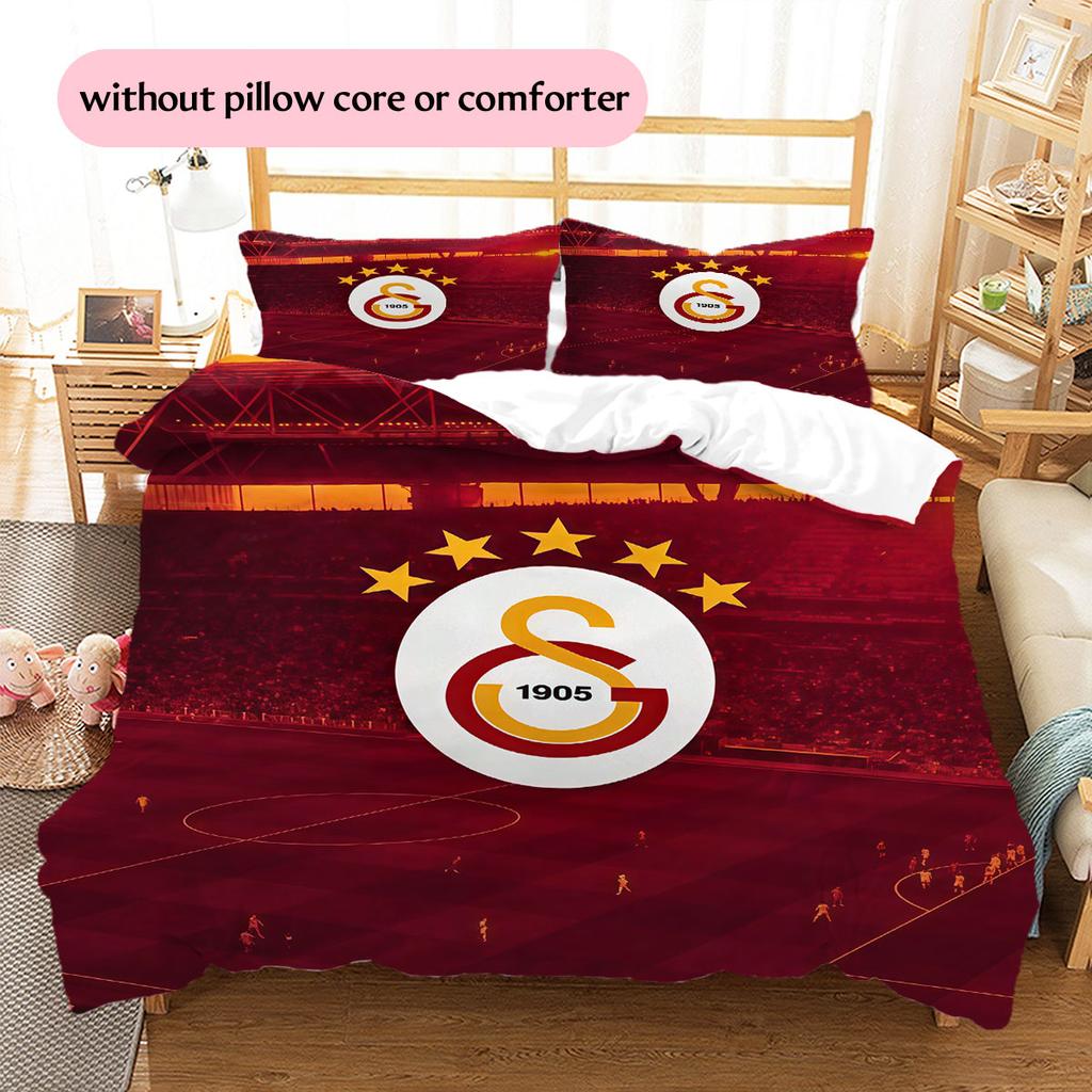Galatasaray SK Pattern Bedding Home Decoration Birthday Gift ( 1 duvet cover + 2 pillowcase, without core),fan merchandise.