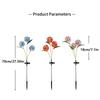with 3 Head Simulation Flower Lamp Ground Mounted Landscape Light  for Yard Garden House