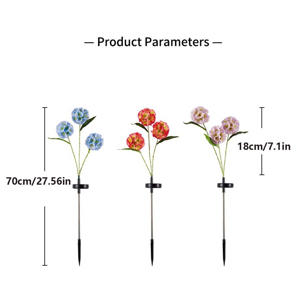 with 3 Head Simulation Flower Lamp Ground Mounted Landscape Light  for Yard Garden House