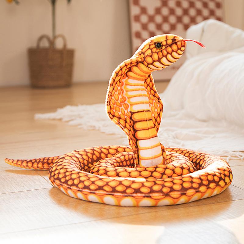 Simulation Snake Plush Toys Colorful Cobra Lifelike Boa Model Stuffed Doll Home Decoration Birthday Gift Photography Props
