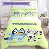 Bluey 144 Customize your name Bedding Set Breathable Duvet Cover with Pillowcases Home Decoration Birthday Gift