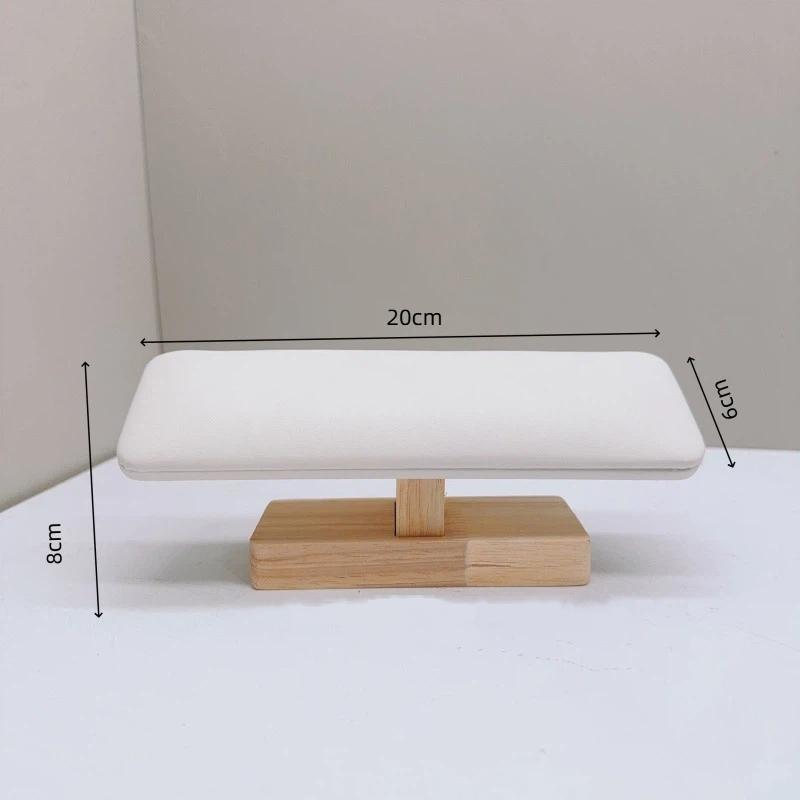 T Shaped Bracelet Display Rack Wooden Base PU Leather Velvet 1PC Anti-Scratch for Bangle Watch Jewelry Shop Home Organization