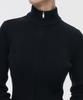 MUSINSA STANDARD WOMAN Ribbed Slim Knit Zip-Up [Black]