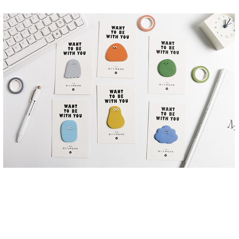 1 шт. Милый блокнот для заметок в виде конфетных бобов с мультяшными рисунками, 30 листов, липкие наклейки для дневника, планировщика