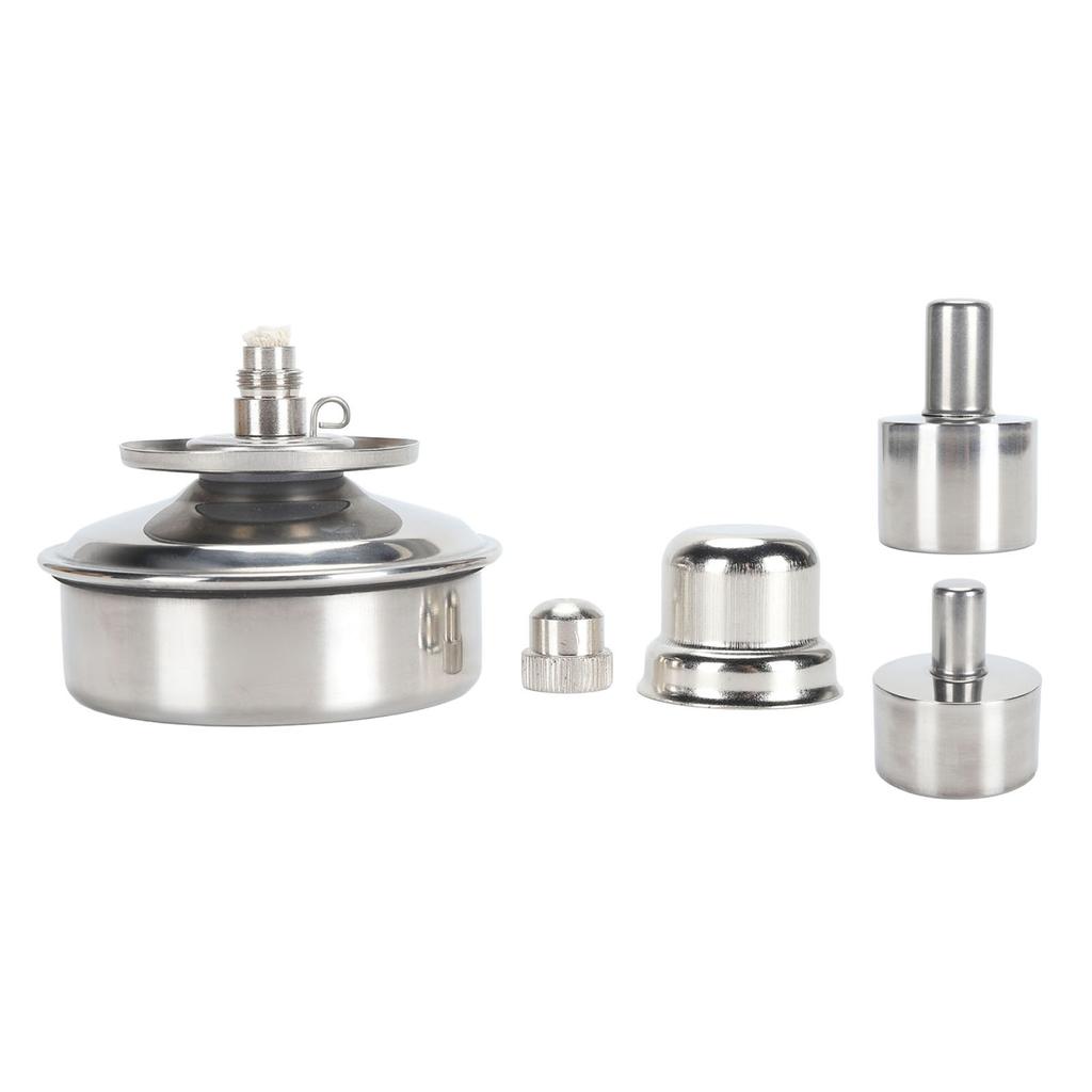 Alcohol Lamp Burner 304 Stainless Steel Explosion Proof Leakproof Metal Alcohol Burner for Laborator