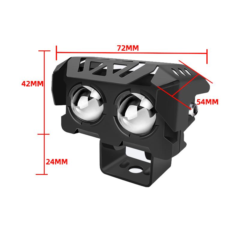 Мотоциклетные светодиодные рабочие фары, ходовые огни, двухцветные точечные противотуманные фары, фары дальнего света, лампы для грузовиков, автомобилей, тракторов, внедорожников, квадроциклов