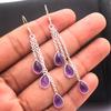 Серьга из сердолика, лабрадорита, лунного камня, аметиста, серебряная, женское украшение, серьга ручной работы из стерлингового серебра 925 пробы, подарок для нее