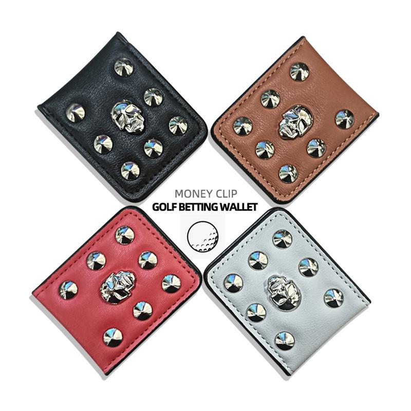 Японский и корейский кошелек для гольфа из ПУ кожи с магнитной застежкой и кошелек для монет с черепом