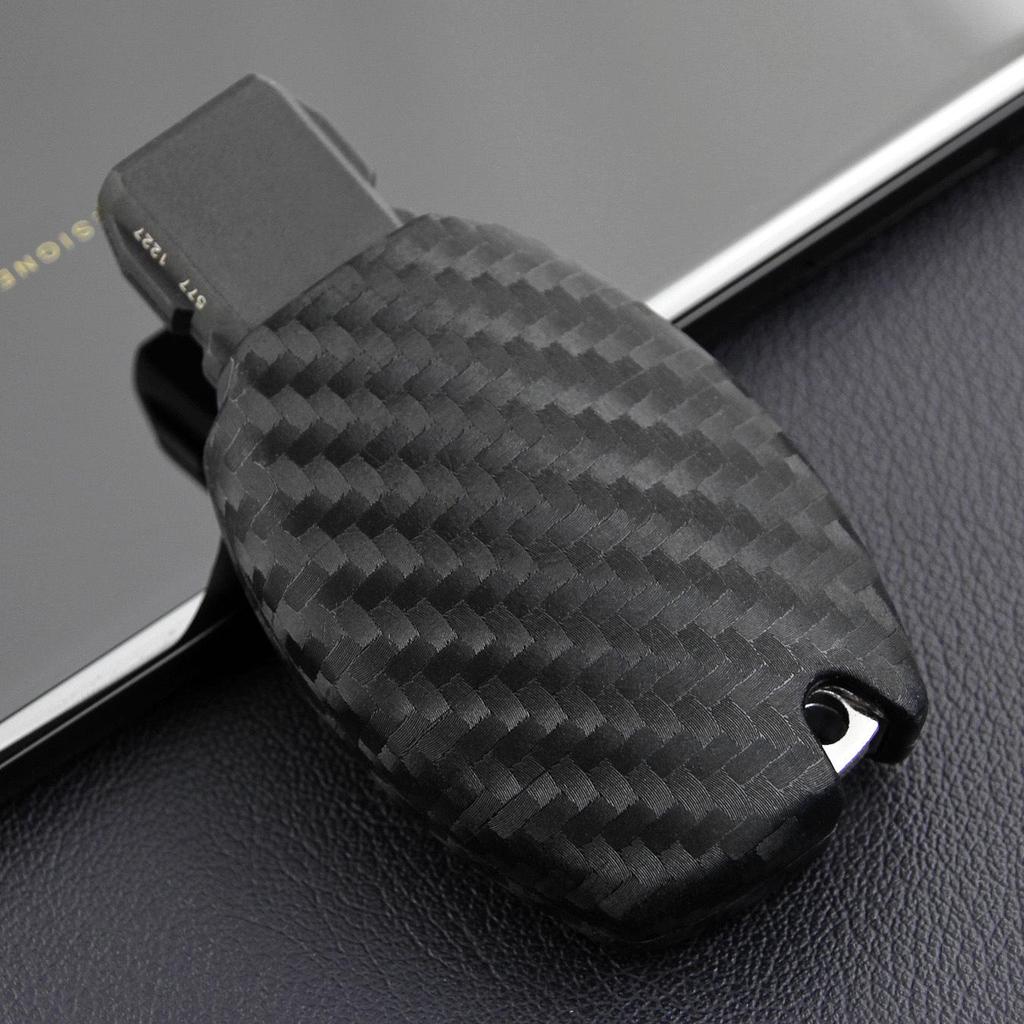 Silicone Carbon Fiber Key Case for Mercedes-Benz C-Class, C200L, GLC260, GLK300