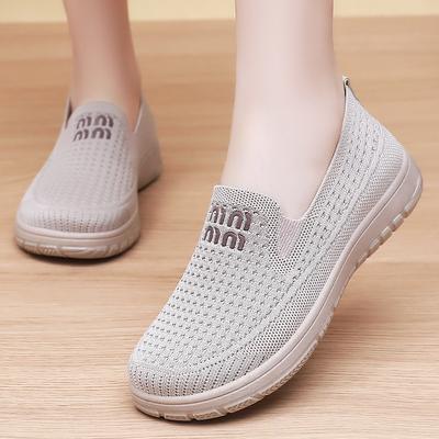 Туфли женские универсальные дышащие одинарные туфли мягкая подошва не устают ноги толстая подошва повседневные старые пекинские тканевые туфли женские на одну педаль