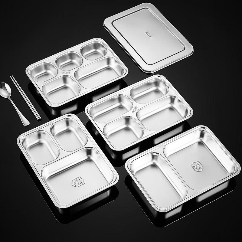 HUIHUADU Stainless Steel Divided Meal Tray