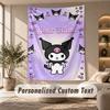 Tapestry Custom Name Text, Wall Hanging Tapestry Home Room DecorKuromi