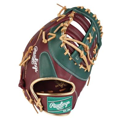 Rawlings Бейсбольная перчатка HYPER TECH COLOR SYNC для первого броска, Софтбол, GR5FHTCM53, Основа, Шелли/Зеленый, 11,75 дюйма, Для правой руки