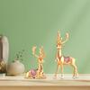 2 Pcs Decorative Deer Figurines Desk Ornaments Crafts Elk Resin Statues for