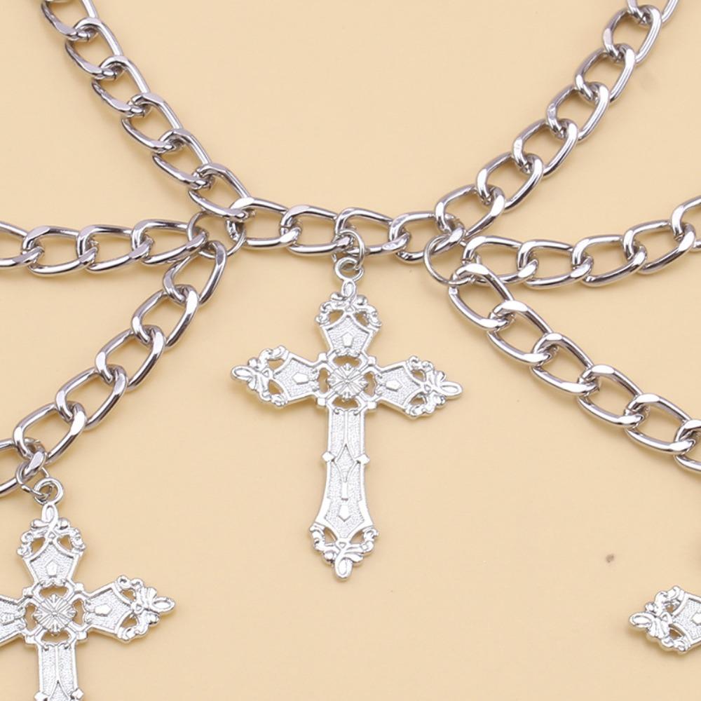 Temperament Hollowing Cross Waist Chain Vintage Personality Body Chain Body Chain