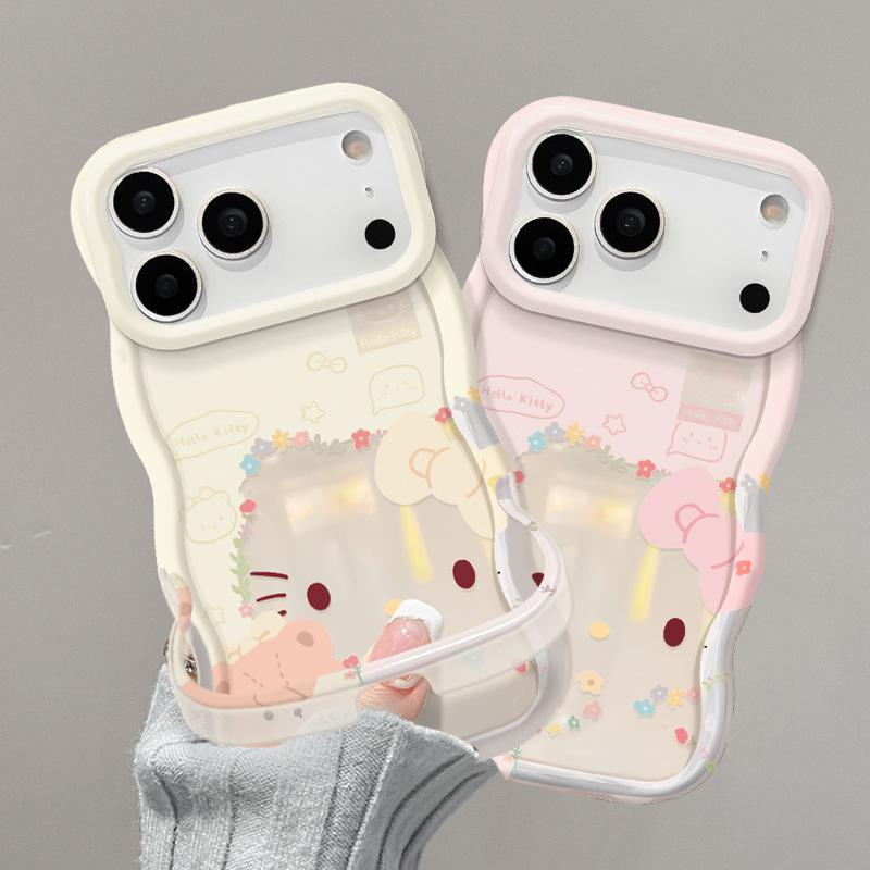 Панда кошка подходит для iphone17promax Чехол для iPhone 16 силиконовый 14 прозрачный 12 двойная подставка 15 женщины