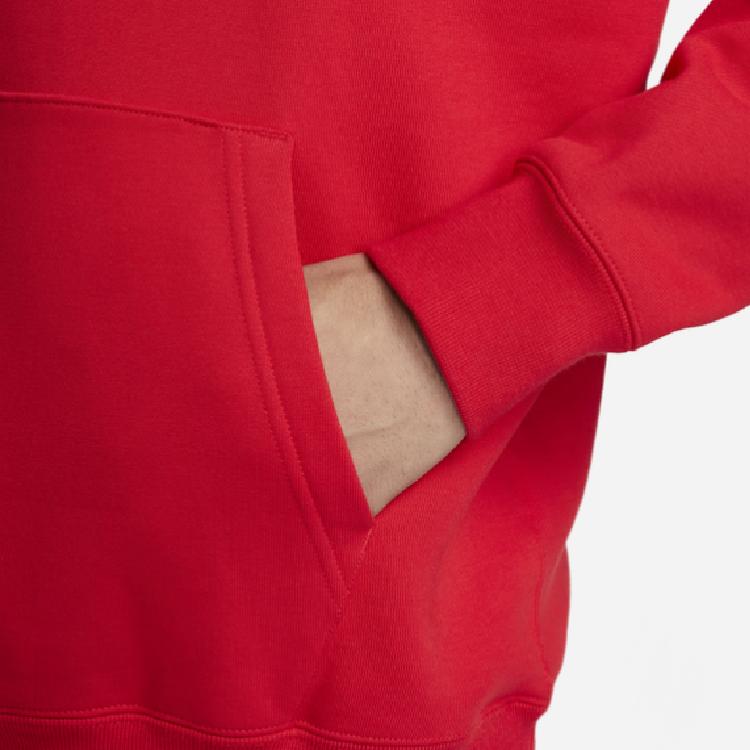 Nike Спортивная одежда Cny Brand Logo флисовый удобный пуловер с капюшоном мужские толстовки University-Red HF7707-657