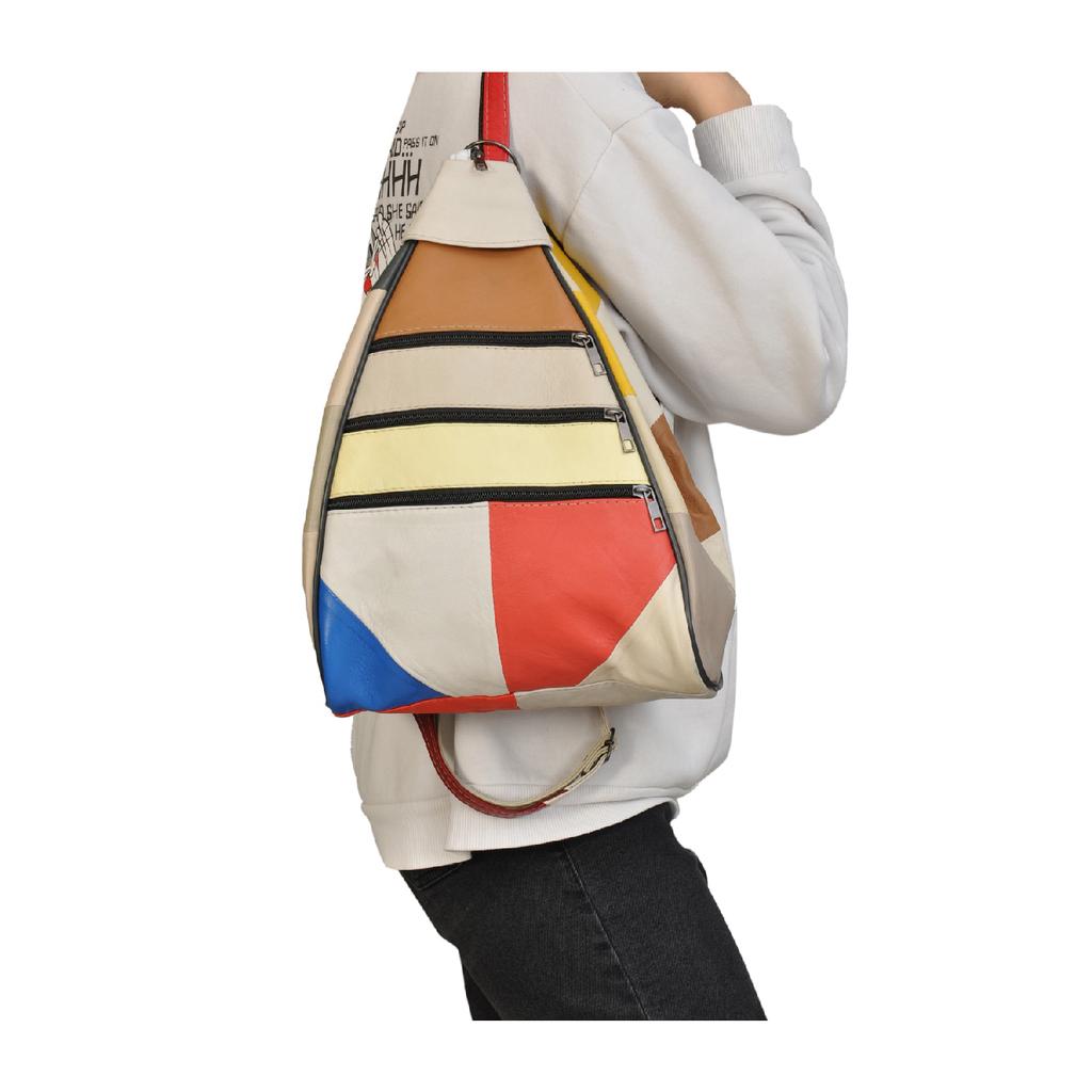 Бордово-красный рюкзак из натуральной кожи Monkey Model