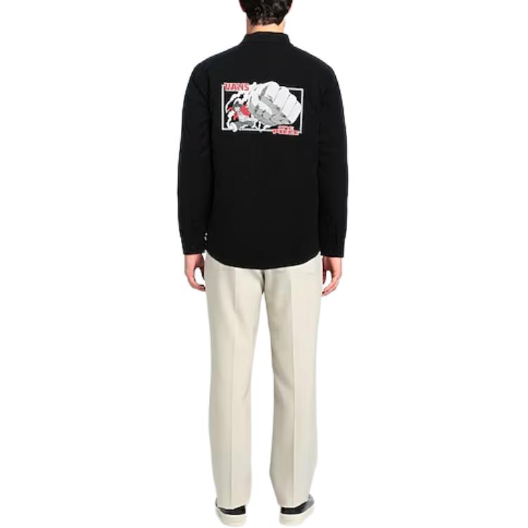 Vans Куртка унисекс на молнии с принтом Luffy Three Gear серии ONE PIECE Collaboration Series, черная VN00062QBLK