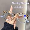 Портативные очки для чтения с круглой оправой и защитой от синего света. Очки для чтения с высоким разрешением и защитой глаз от пресбиопии от 0 до +4,0
