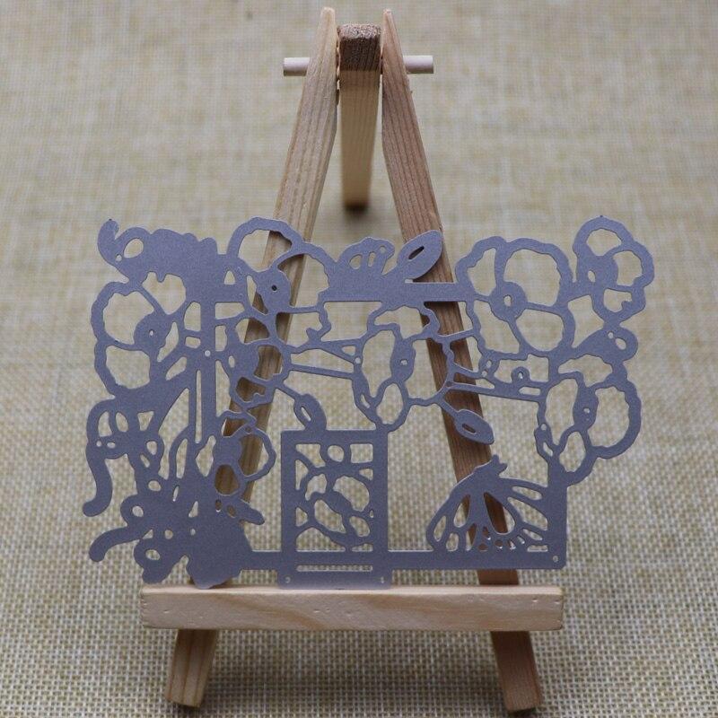 Flower Leaf Bud Butterfly Rectangle Metal Cutting Dies Stencil For DIY Scrapbooking Embossing Craft