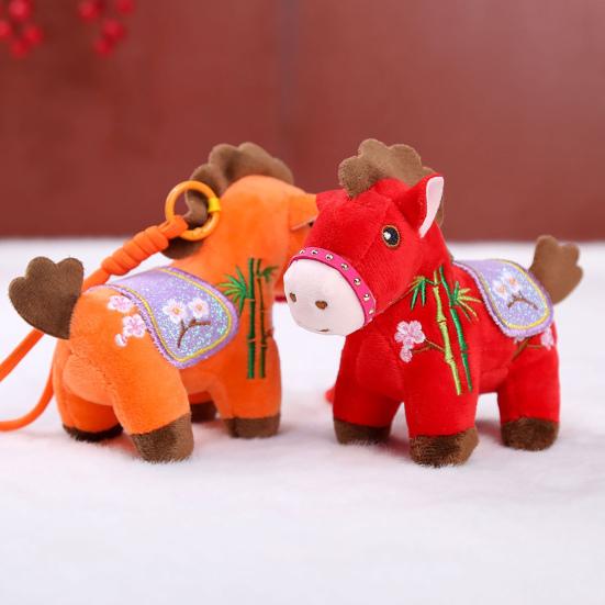 Horse Doll Plush Toy Auspicious Blessings Good Luck In Year of The Horse National Style Plush Doll Hanging Decoration
