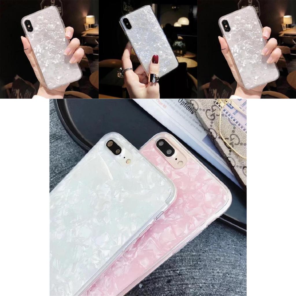 Прозрачный полупрозрачный ТПУ Чехол-ракушка Жемчуг Для Iphone X 8 7 6 6s 8plus 7