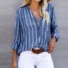 Casual Loose Striped Shirts For Women 2024 Autumn Vintage Women's Oversized Shirts And Blouses Fashion Elegant Youth Female Tops