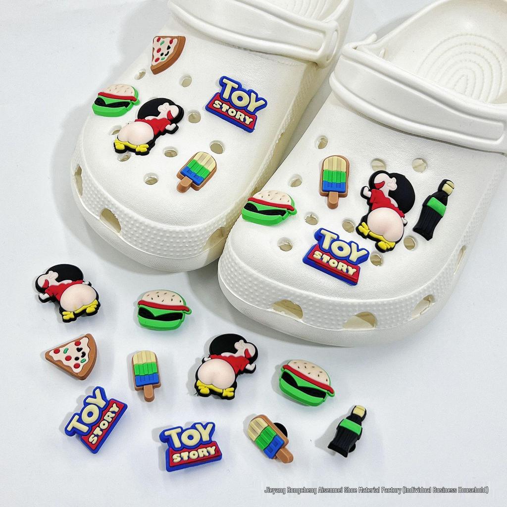 Cute Cartoon Shoe Charms: Kids' Croc Accessories, 3D Snap-On Flower Decorations for Boys & Girls