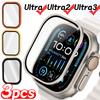 3-1 шт. Закаленное стекло для Apple Watch Ultra 49 мм Рамка из титанового сплава Защитная пленка для экрана с защитой от царапин для IWatch Ultra2 Ultra3