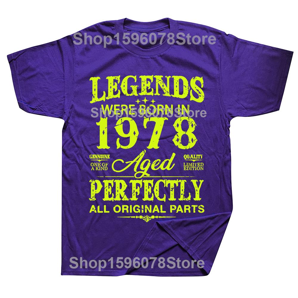 Novelty Vintage 1978 Funny 47 Years Old 47th Tee Tops Round Neck Short-Sleeve Fashion Tshirt Clothing Casual Basic T-shirts