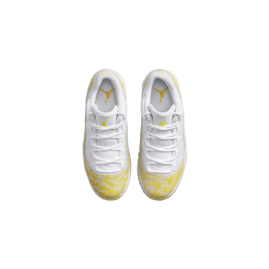 Детские кроссовки Air Jordan 11 Retro Low PS Yellow Snakeskin White Tour-Yellow Sail 580522-107