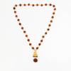 Rudraksha Mala with Brass Caps & Shiva Trishul | Natural Rudraksha Beads Necklace | Hindu Prayer Jewelry | Healing Mala | Unique Religious Gift