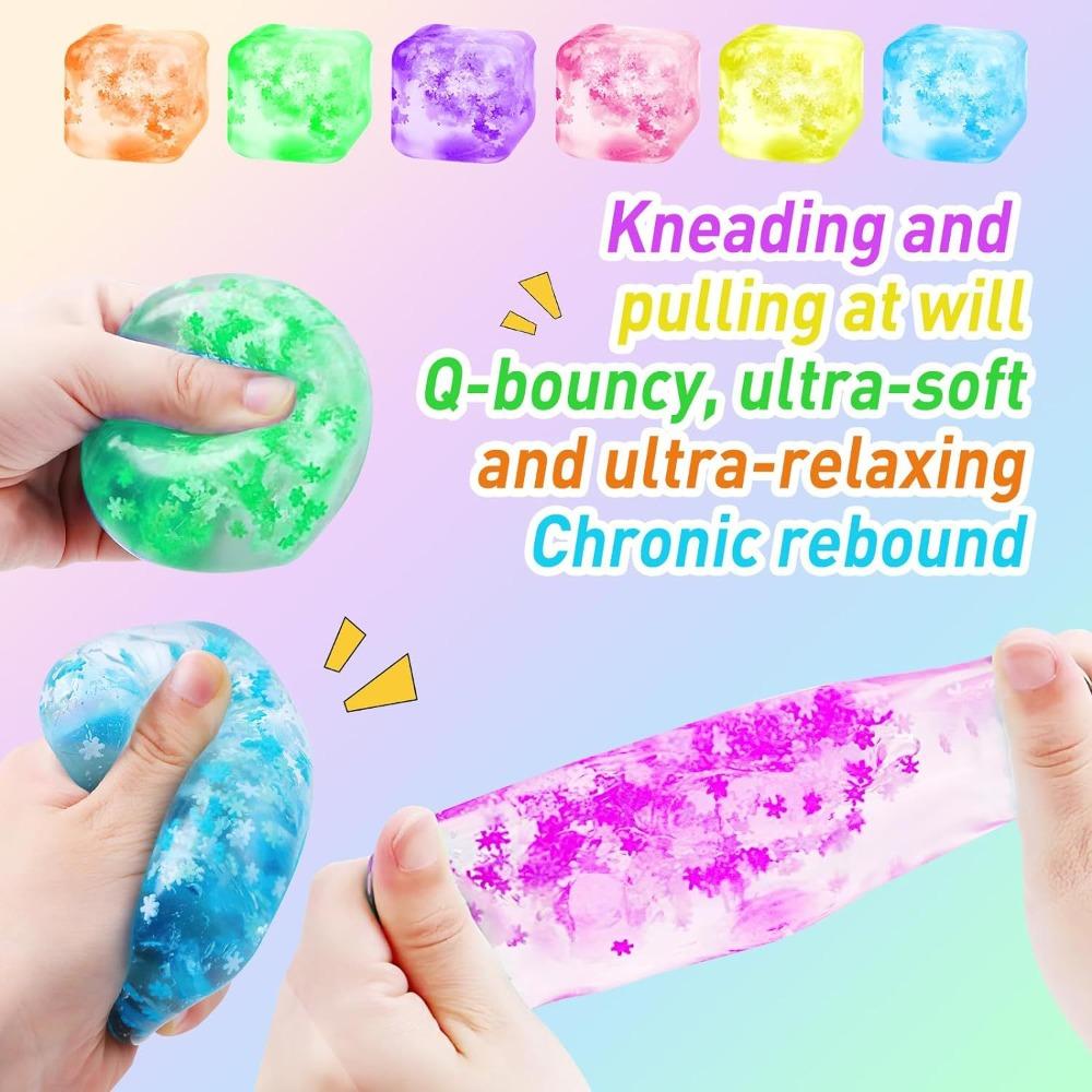 Снятие стресса Прозрачный Ледяной Блок Моти Сенсорная Игрушка Мини Ледяной Кубик Игрушка для Сжимания Дети