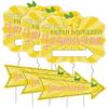 6 комплектов вывески для лимонадного киоска, 17''X 12'' летняя вывеска для двора с лимонадом, колышек, двухсторонняя стрелка для лимонадного стенда 17''X6'' с металлическим колышком