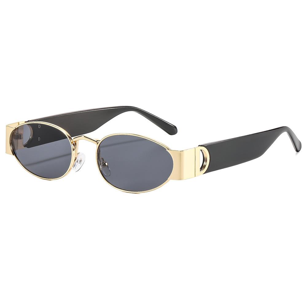 New European and American retro sunglasses personalized oval Internet celebrity sunglasses trend hip hop wind small frame sunglasses