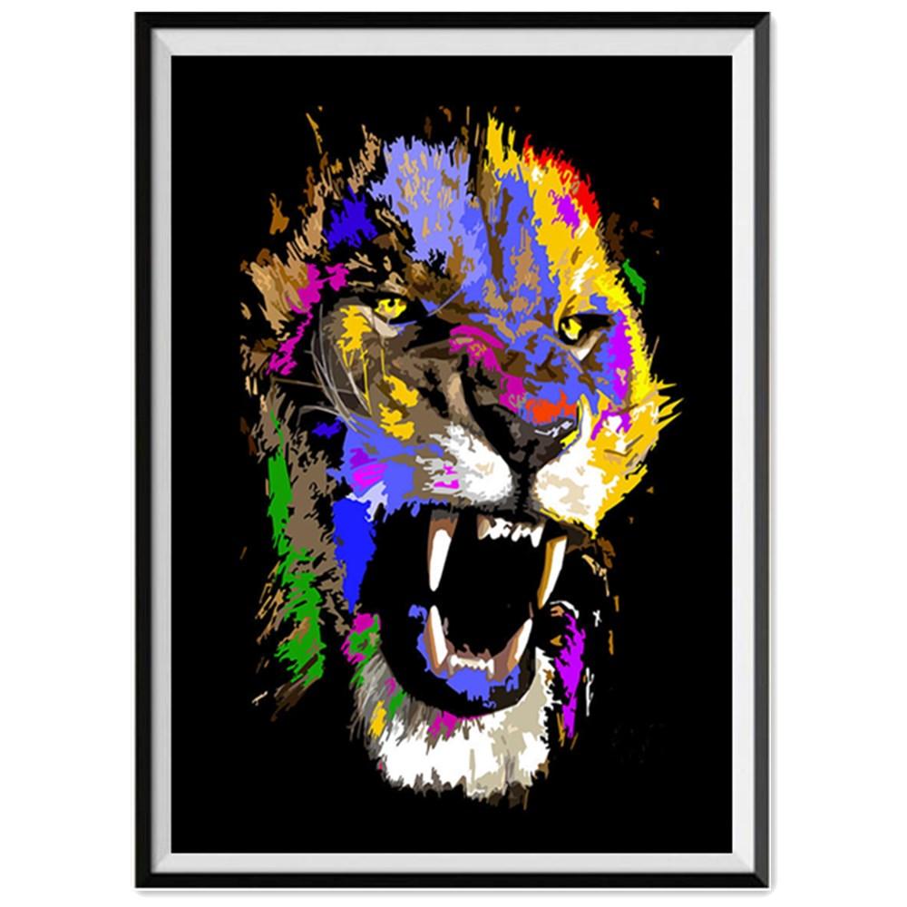 Animal 5D Diamond Painting Full Diamond Wolf Owl Tiger Round Diamond Mosaic Pattern Home Decoration Diy Handmade