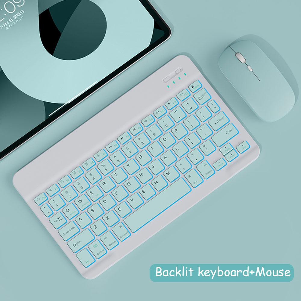 Беспроводная Bluetooth-клавиатура и мышь, русский, французский, португальский, испанский, корейский язык для Android iOS, Windows Phone, планшета, iPad